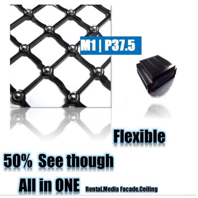 Buen precio P37.5 Pantalla de malla de LED al aire libre 1600 Nits Pantalla de malla de LED 1000Hz en línea